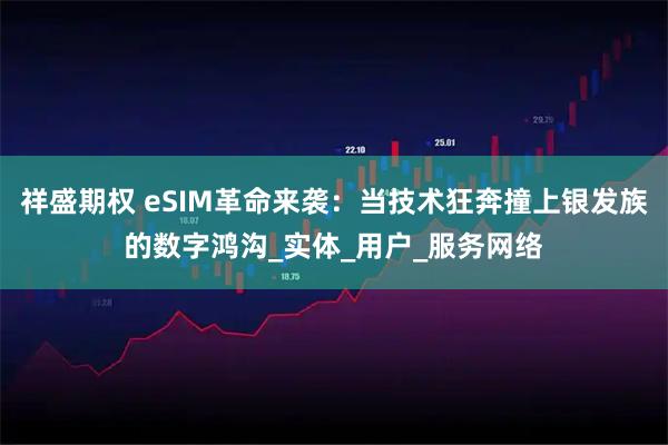 祥盛期权 eSIM革命来袭：当技术狂奔撞上银发族的数字鸿沟_实体_用户_服务网络