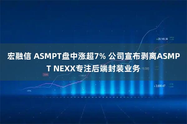 宏融信 ASMPT盘中涨超7% 公司宣布剥离ASMPT NEXX专注后端封装业务